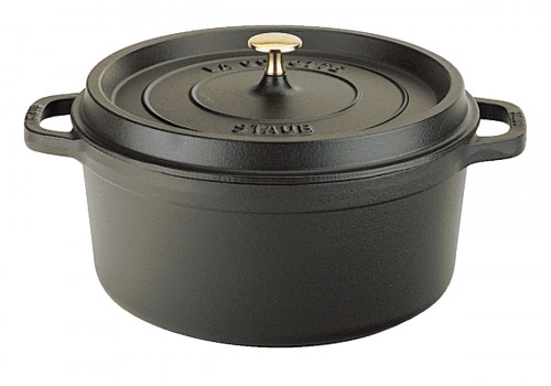 Cocotte fonte d'acier Sans revêtement Avec couvercle Ø 22 cm 14,7 cm 2,6 L Staub