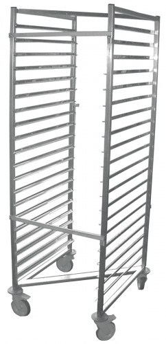 Chariot encastrable en Z inox sens longueur GN 2/1 20 niveaux