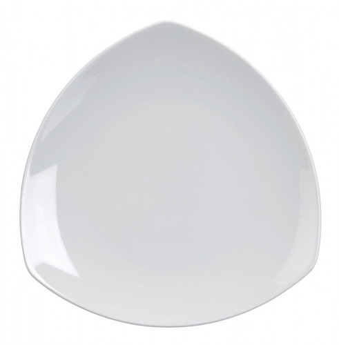 Assiette plate triangulaire blanc porcelaine 29x29 cm Bermudes