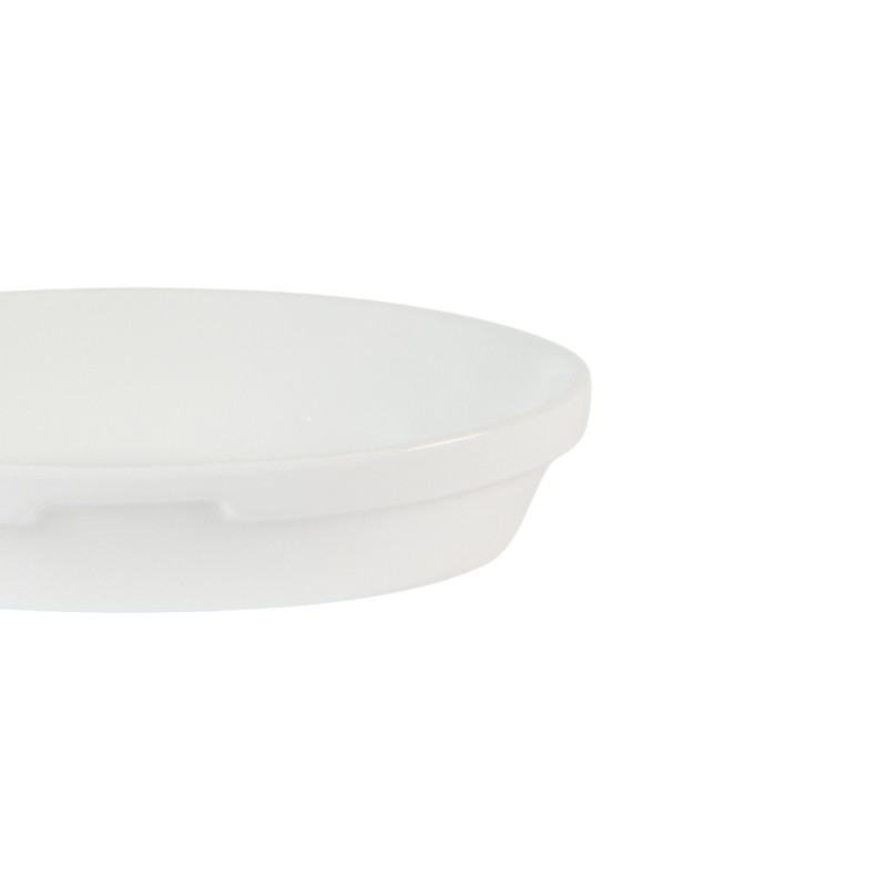 Plat sabot ovale blanc porcelaine 19,7x11,8 cm Cafett Pro.mundi