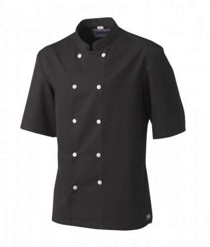 Veste de cuisine homme manche courte noir T1 Blake Molinel