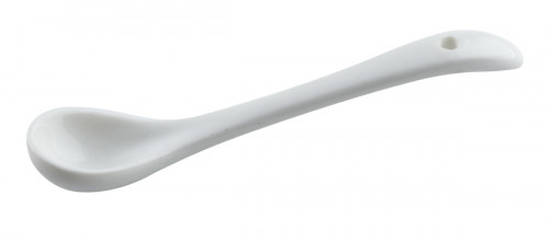 Cuillère moutardier blanc porcelaine 10 cm Pro.mundi
