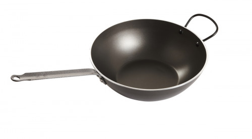 Poêle wok rond aluminium Revêtement anti-adhésif Ø 30 cm 7,5 cm 4 L Pro.cooker