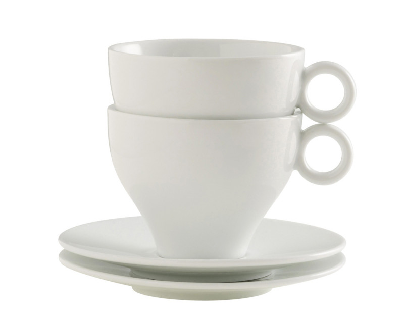 Tasse à thé rond blanc porcelaine 15 cl Ø 7,9 cm Slim O Pro.mundi