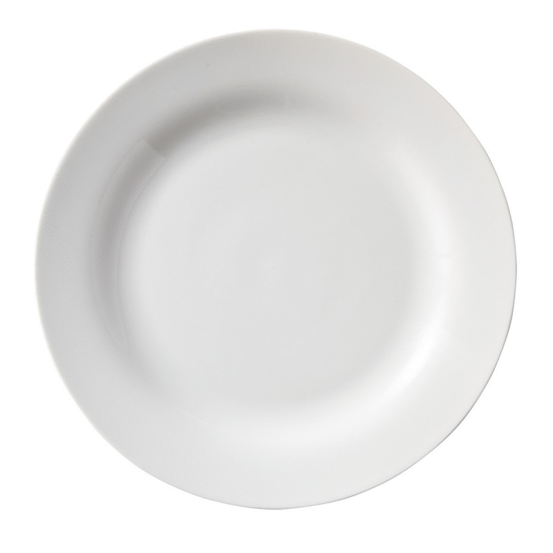 Assiette plate rond blanc porcelaine Ø 24 cm Bazik
