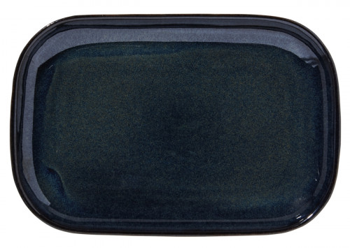 Assiette à steak rectangulaire bleu grès émaillé 29x19,5 cm Gres Couleur Pro.mundi