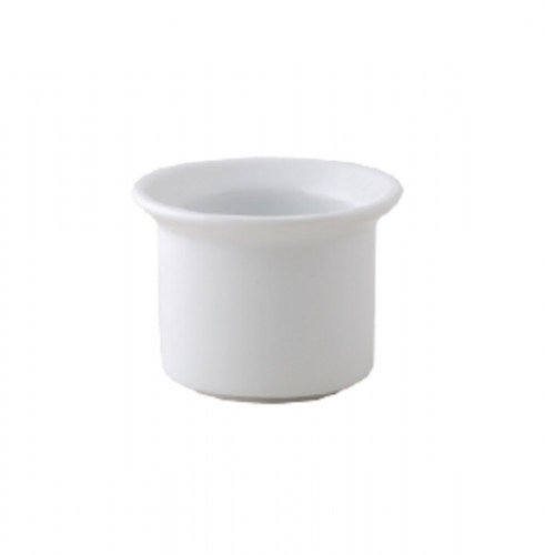 Coquetier rond blanc porcelaine vitrifiée Ø 6,5 cm Brasserie Astera