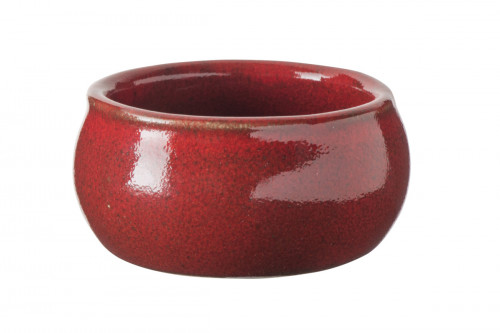 Beurrier rond rouge grès émaillé Ø 7 cm Gres Couleur Pro.mundi