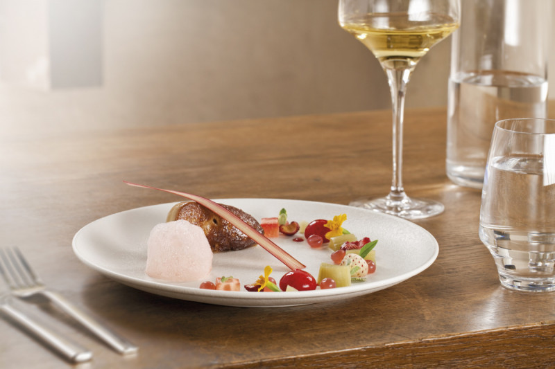 Assiette plate rond Gris stone porcelaine vitrifiée Ø 29 cm Neo Fusion Rak