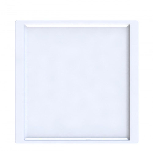 Assiette plate carré blanc porcelaine vitrifiée 27x27 cm Quadra Astera