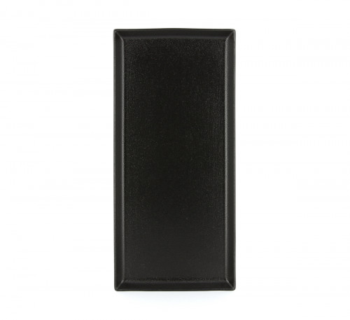 Assiette plate rectangulaire noir porcelaine culinaire 32,5x15 cm Revol