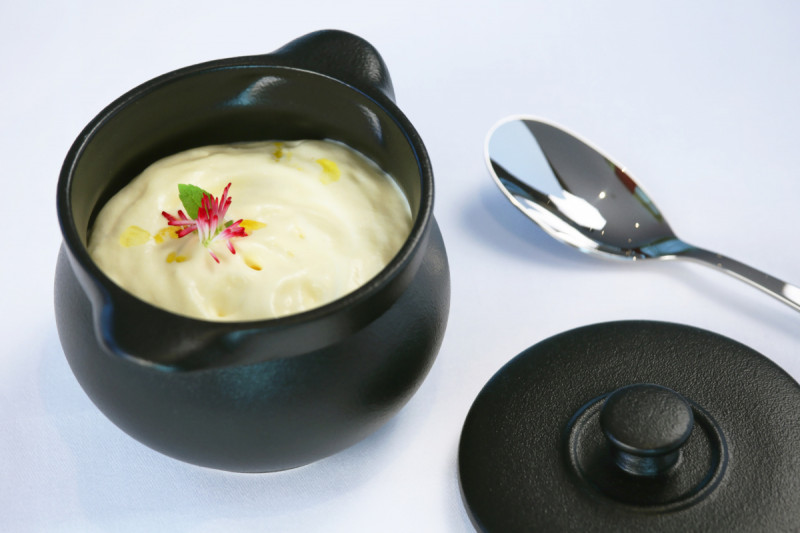 Couvercle pour cocotte rond noir porcelaine vitrifiée Ø 9,8 cm Chefs Fusion Rak
