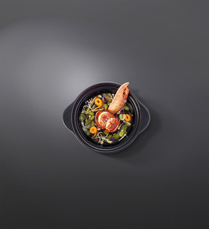 Plat ovale gris porcelaine vitrifiée 45,3x25 cm Chefs Fusion Rak
