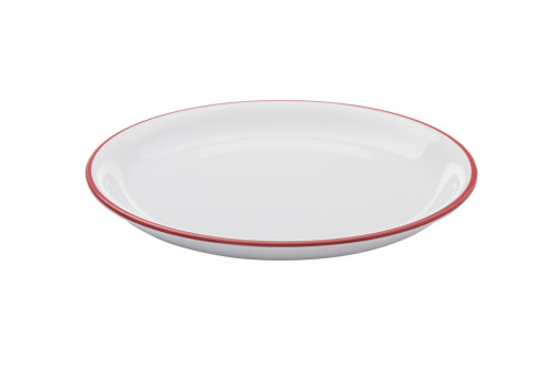 Assiette coupe plate rond blanc grès émaillé Ø 25,5 cm Bistrot Pro.mundi
