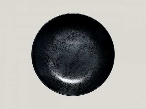 Assiette coupe creuse rond noir porcelaine vitrifiée Ø 22,2 cm Karbon Rak