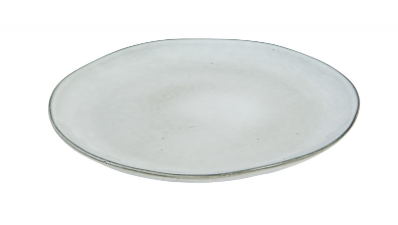 Assiette plate rond gris grès Ø 28 cm Sky Pro.mundi