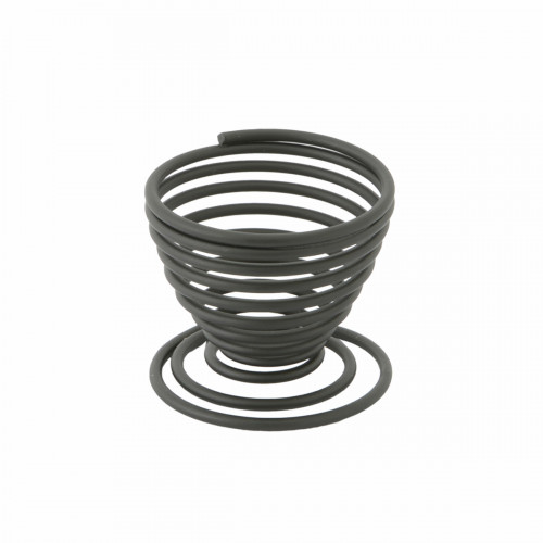 Coquetier rond noir acier Ø 5 cm