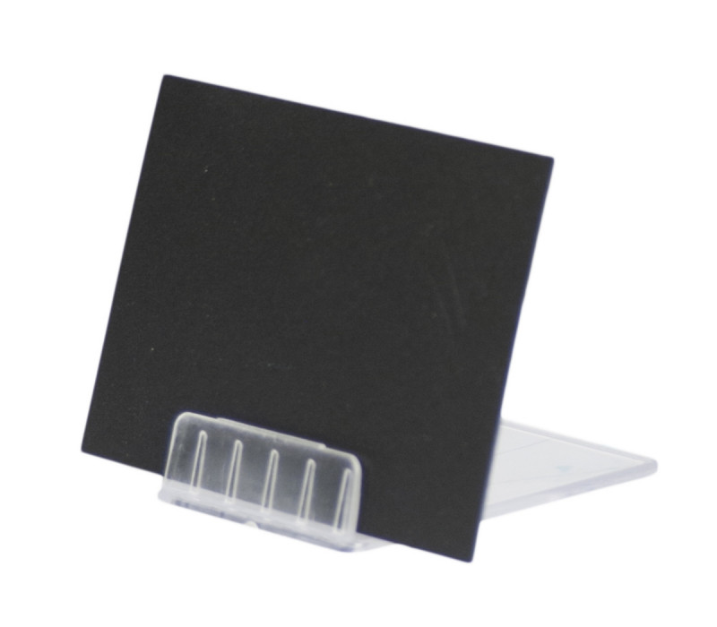 Support ardoise rectangulaire transparent 4x1x0,6 cm Securit (10 pièces)