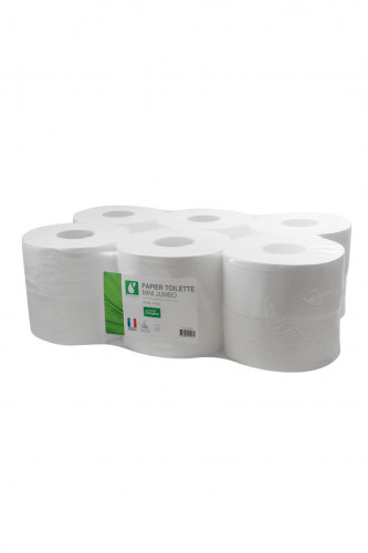 Bobine papier hygiénique blanc ouate de cellulose Ø 19 cm 160 m Kleaning Essentials (12 pièces)