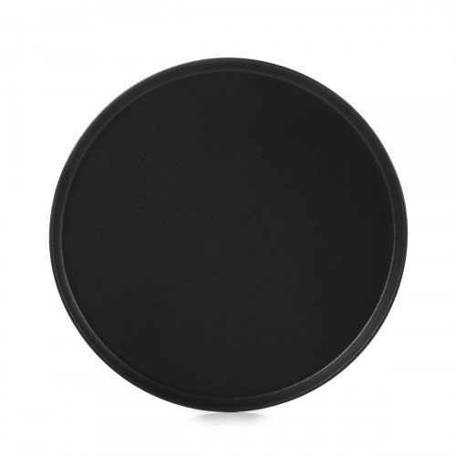 Assiette plate rond noir porcelaine culinaire Ø 24 cm Adelie Revol