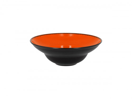 Assiette extra creuse rond orange porcelaine vitrifiée Ø 22,7 cm Fire Rak