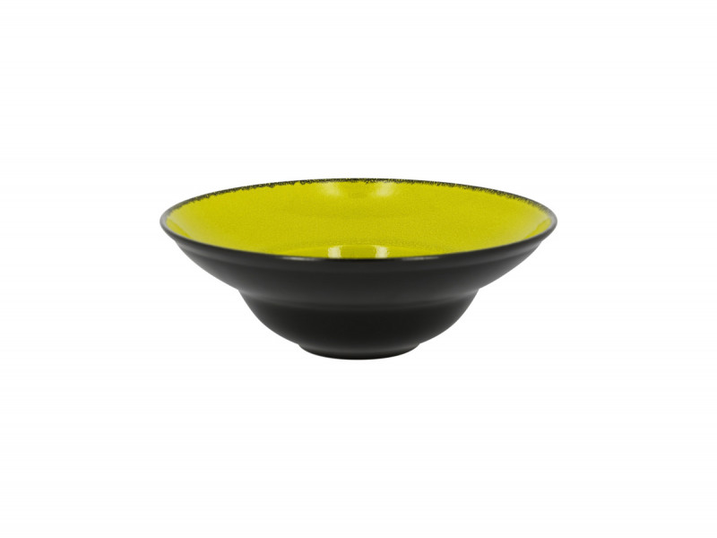 Assiette extra creuse rond vert porcelaine vitrifiée Ø 26 cm Fire Rak