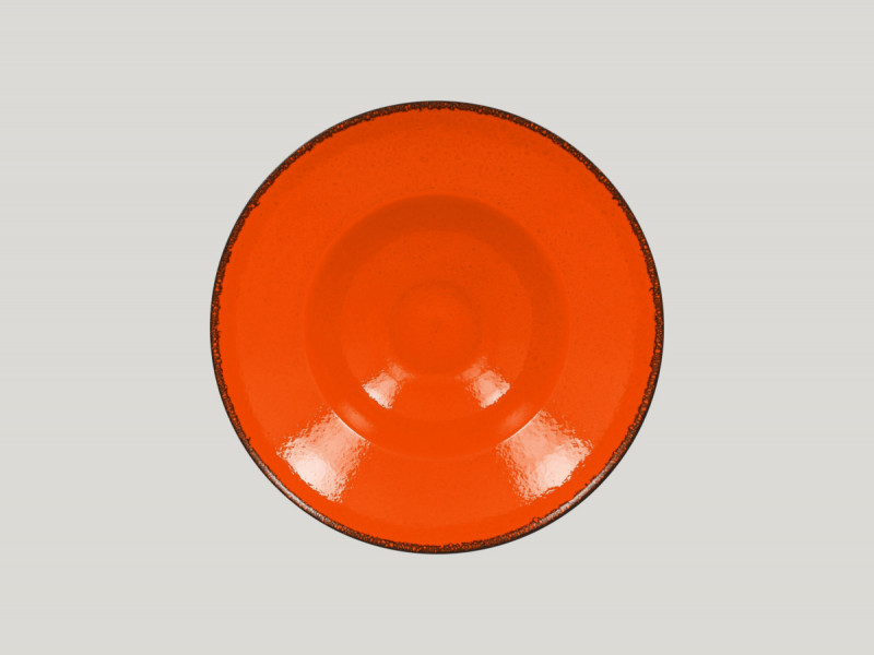 Assiette extra creuse rond orange porcelaine vitrifiée Ø 26 cm Fire Rak