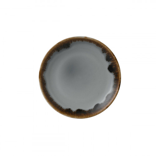 Assiette coupe plate rond gris porcelaine vitrifiée Ø 16,5 cm Harvest Dudson