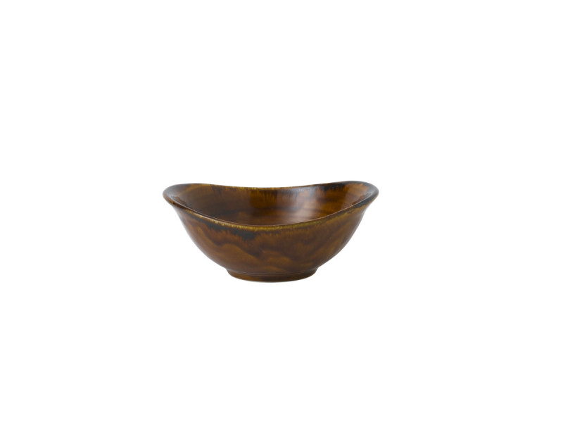 Bol à salade ovale marron porcelaine vitrifiée 17,4 cm Harvest Dudson