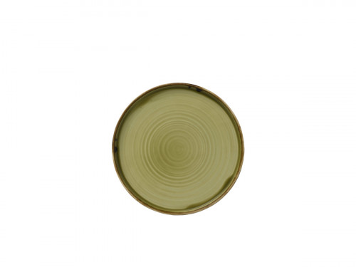 Assiette plate rond vert porcelaine vitrifiée Ø 21 cm Harvest Dudson