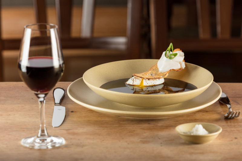 Assiette coupe creuse rond brun porcelaine vitrifiée Ø 7,4 cm Genesis Rak