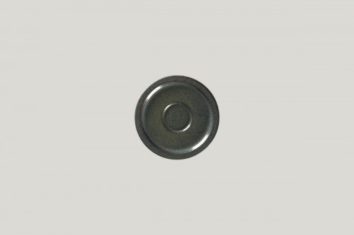 Sous tasse à espresso rond noir porcelaine Ø 13 cm Rakstone Ease Rak