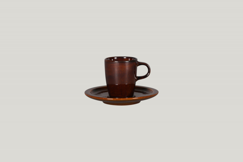 Tasse à expresso rond cuivre porcelaine 9 cl Ø 5,5 cm Rakstone Ease Rak