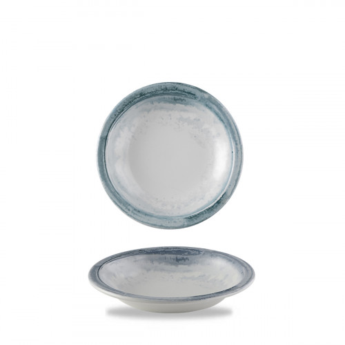 Assiette coupe creuse rond bleu porcelaine vitrifiée Ø 21 cm Finca Dudson