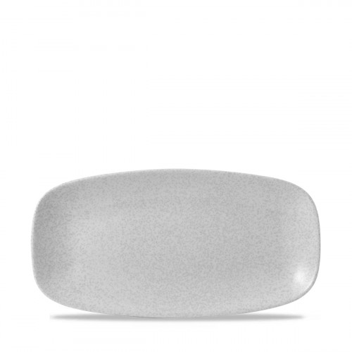 Assiette coupe plate rectangulaire blanc porcelaine vitrifiée 29,8x15,3 cm Evo Origins Dudson