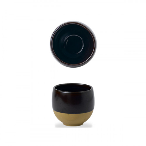 Pot a frites rond brun porcelaine Ø 8,6 cm Emerge Churchill