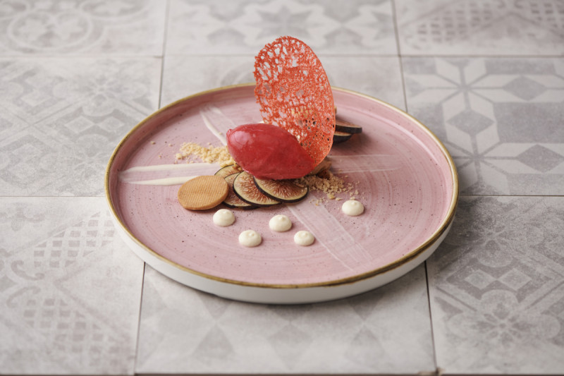 Assiette à bord droit rond Petal Pink porcelaine vitrifiée Ø 21 cm Stonecast Churchill