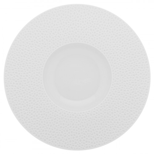 Assiette gourmet rond blanc porcelaine Ø 30 cm L' Perles De Rosee Blanches Degrenne