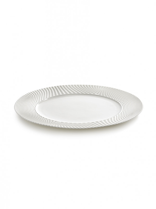 Assiette plate rond blanc porcelaine bone china Ø 29 cm Nido Serax