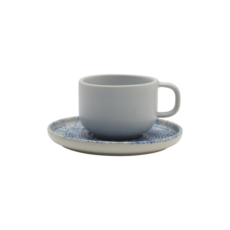 Tasse à thé bleu grès 21 cl Ø 8,5 cm Ice Accolade