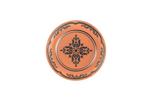 Assiette plate rond Tero Décor Ostia porcelaine Ø 23,7 cm Earth Rak