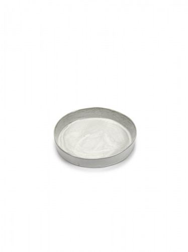 Assiette creuse rond écru grès émaillé 20x20 cm La Mère Serax