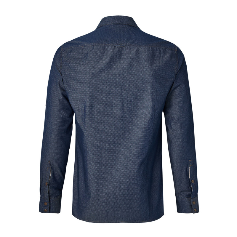 Chemise homme manche longue denim bleu L Authentique Molinel