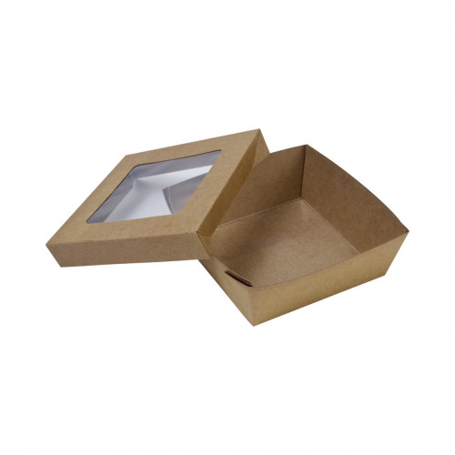 Barquette marron 14x14x5 mm 1000 ml (250 pièces)