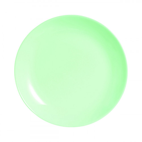 Assiette coupe plate rond vert verre opal Ø 19 cm Diwali Luminarc