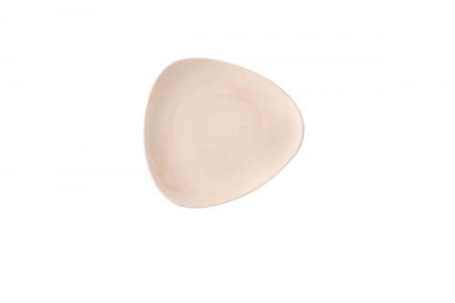 Assiette coupe plate triangulaire Canvas Coral en porcelaine vitrifiée 22,9 cm Stonecast Churchill