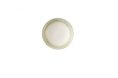 Assiette coupe creuse rond vert porcelaine vitrifiée Ø 18,2 cm Elements Churchill