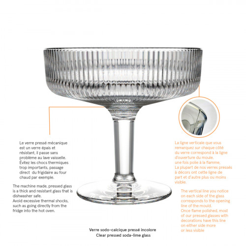 Coupe à glace verre pressé Ø 12,6 cm Alice La Rochere