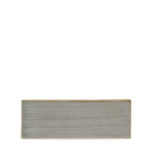 Plat de présentation rectangulaire peppercorn porcelaine vitrifiée 25 cm Stonecast Churchill