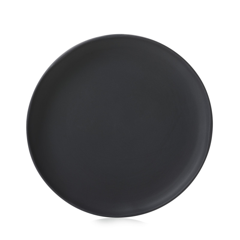 Assiette plate rond noir porcelaine Ø 26 cm Caractère Revol